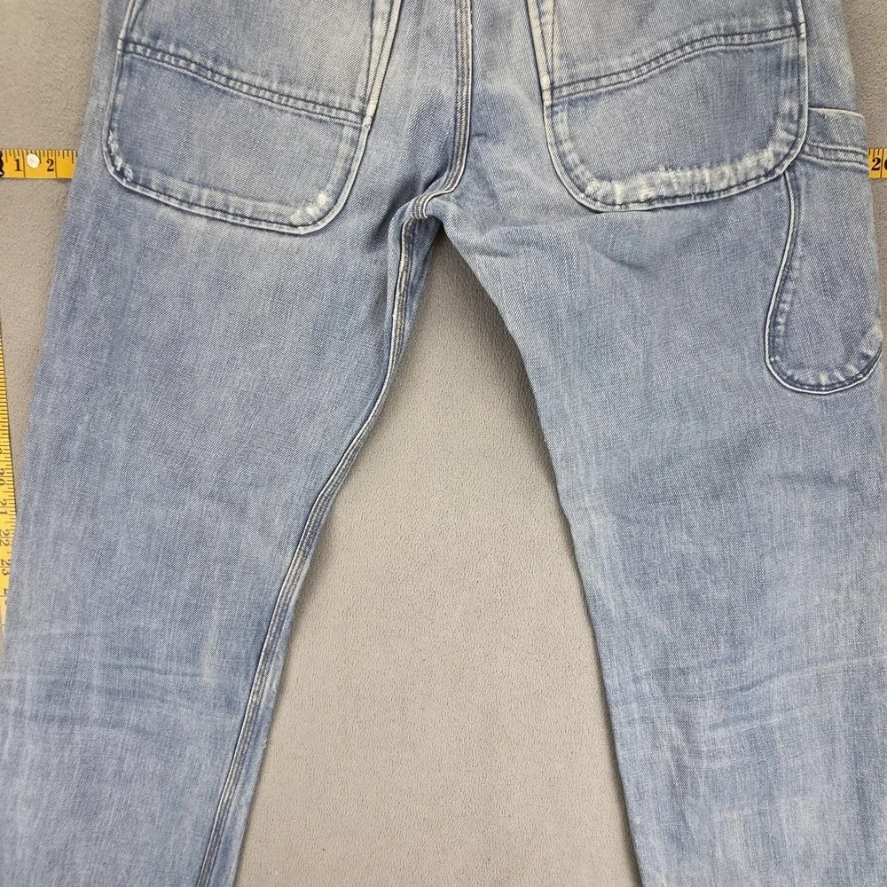 VTG Diesel Jeans Mens 30x34 Blue Kevor Altered Hem Light Wash Tapered 00772‎